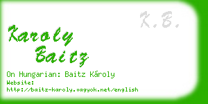 karoly baitz business card